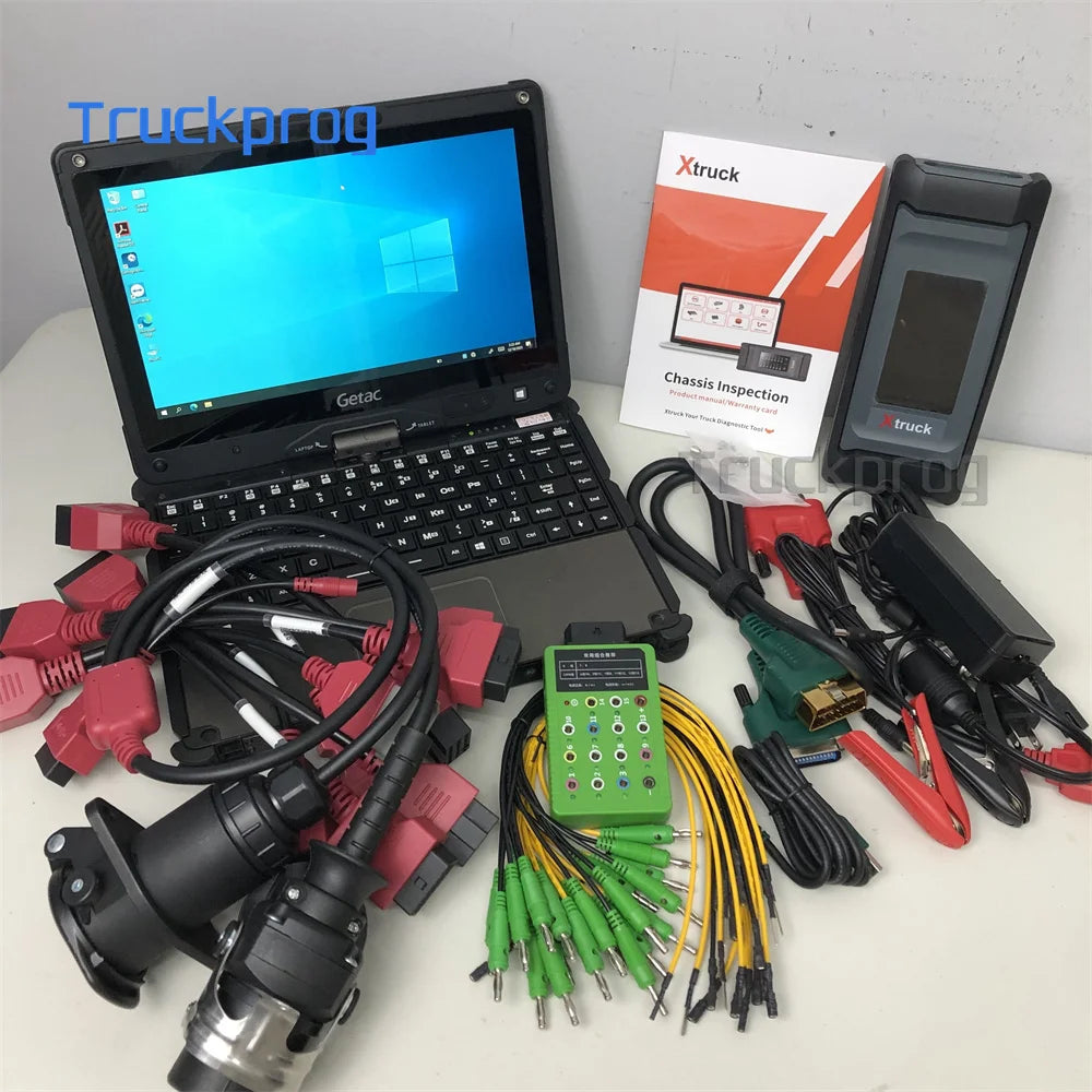 Xtruck Chassis Inspection Air Suspension Transmission Retarder ABS for ZF Testman Interface Getac Laptop Full Diagnostic Kit
