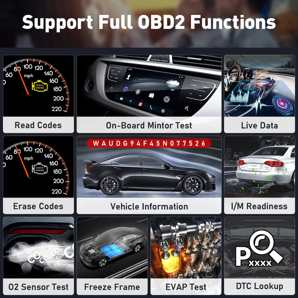 10Pcs KINGBOLEN Ediag Plus, THINKCAR THINKDIAG 2, CANFD ALL System Car Diagnostic Tool ECU Coding Bi-directional 16 Reset