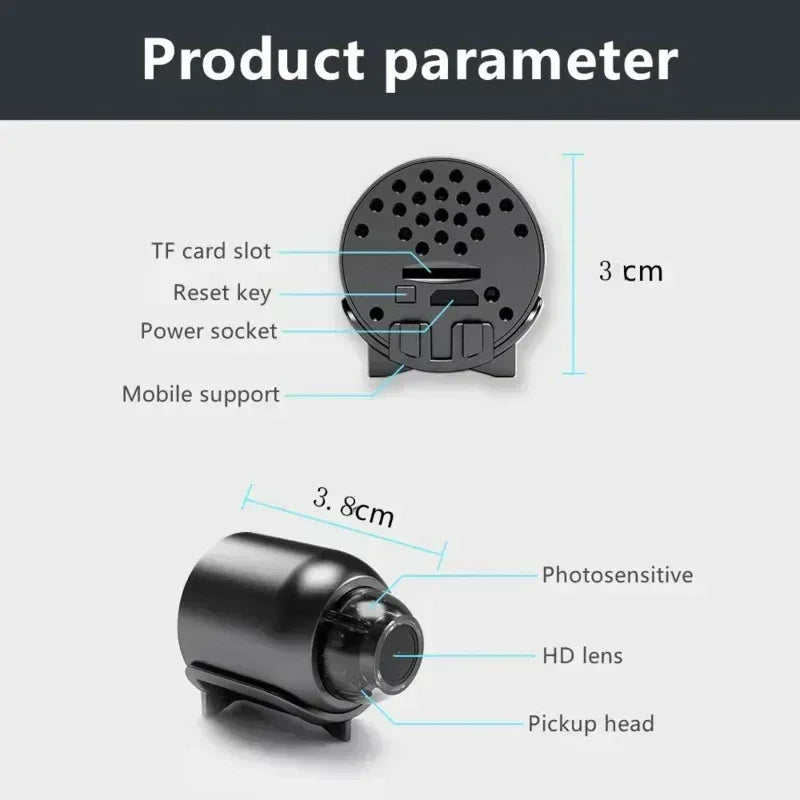 1080P New X5 Mini Camera Clear Night Vision Light weight Portable Premium Cams Motion Detection Wireless Surveillance Camera - Great Scott Gadgets