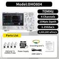 RIGOL DHO802/DHO804/DHO812/DHO814 Digital Oscilloscopes 70/100MHz 2/4Channel 25Mpts Depth