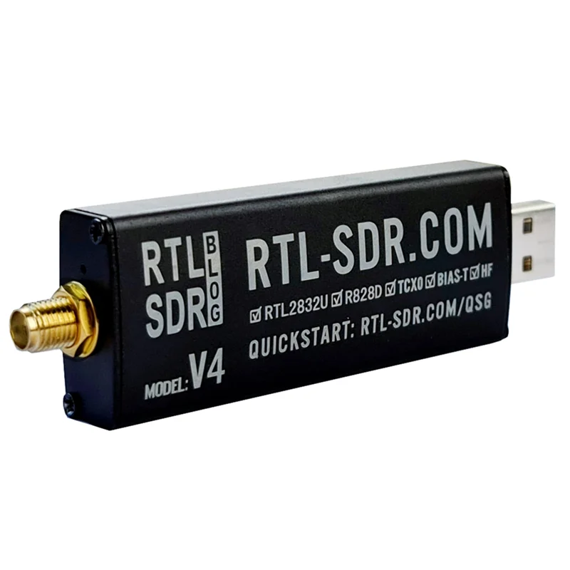 Abzw For RTL-SDR Blog RTL SDR V4 R828D RTL2832U 1PPM TCXO SMA Rtlsdr Software Defined Radio (Dongle Only)