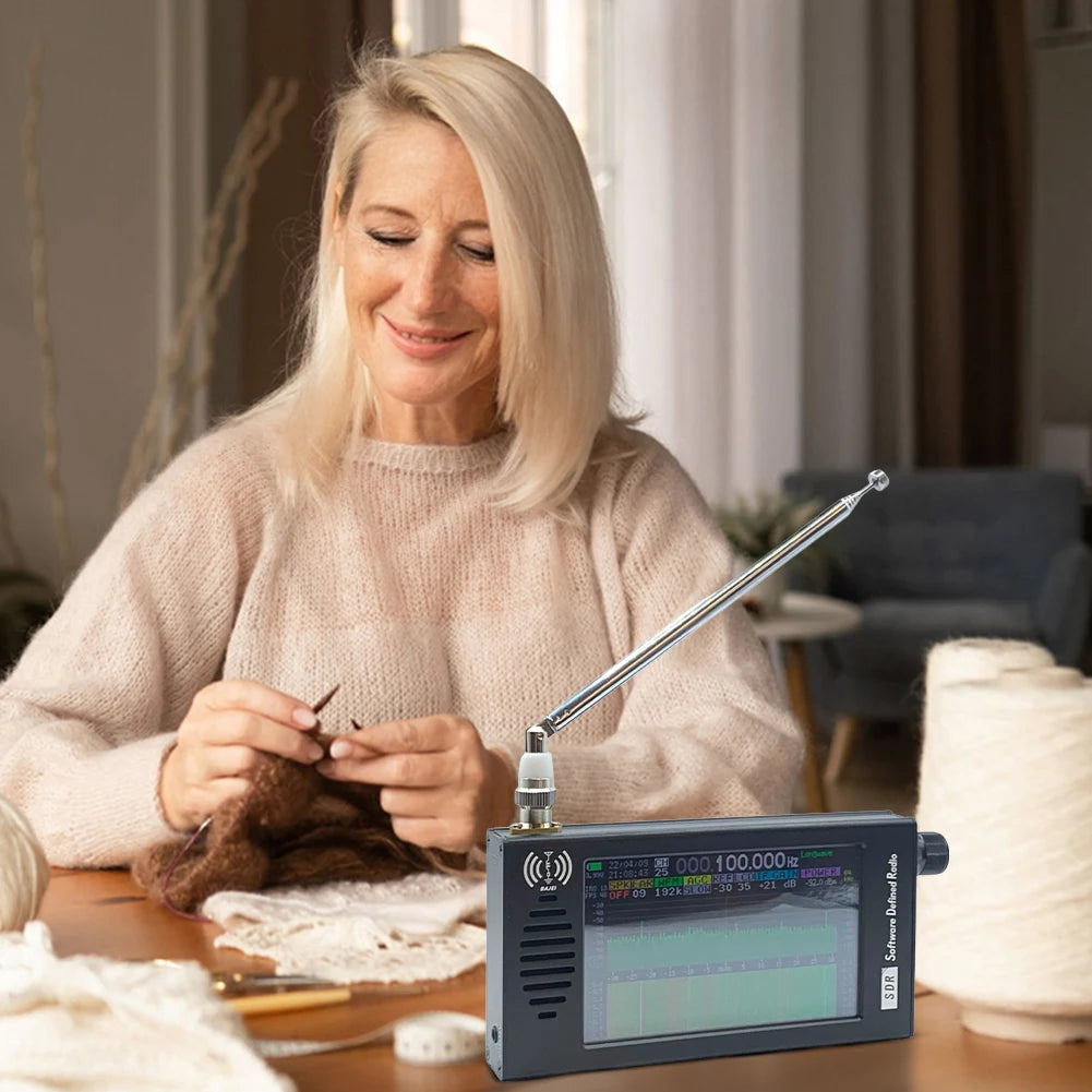 DSP SDR Radio Receiver Shortwave Radio Receiver Rechargeable Shortwave AM FM DSP Radio with Headphone Antenna Jack for Hiking