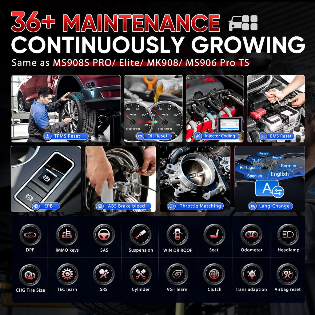 Autel MaxiCOM MK906S Pro2-TS MK906S Pro-TS Auto TPMS Programming Diagnostics Tool ECU Coding All Systems OBD2 Diagnosis Scanner