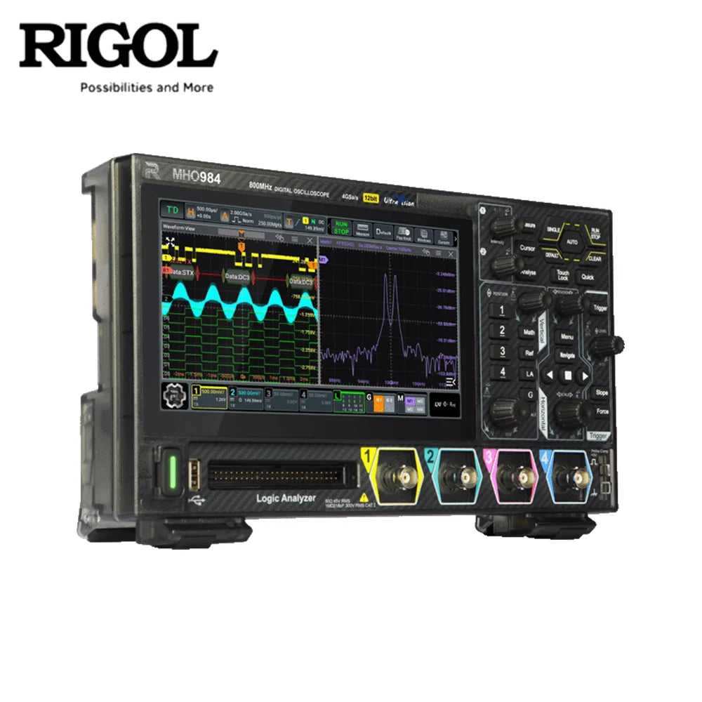 RIGOL MHO934 MHO954 MHO984 Digital Oscilloscope | 12bit High Resolution 350-800MHz | 4CH MAX. 100Mpts Depth 4GSa/s Sampling