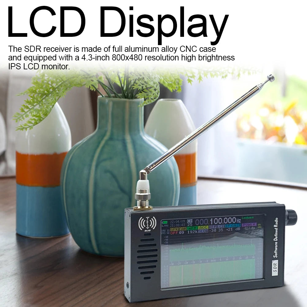 DSP SDR Radio Receiver Shortwave Radio Receiver Rechargeable Shortwave AM FM DSP Radio with Headphone Antenna Jack for Hiking