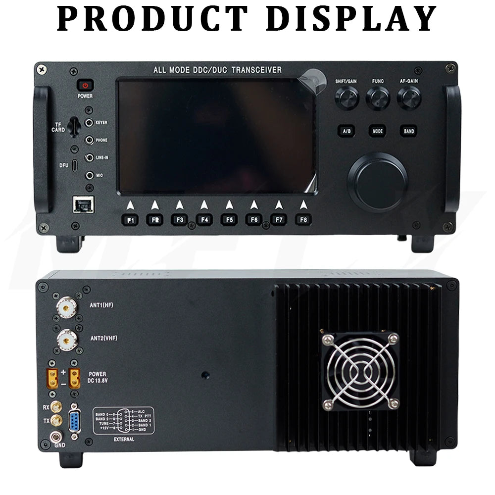 RS-998 100W HF+UV Transceiver with 7In Touch Screen All Mode DDC/DUC Transceiver Shortwave Mobile Radio SDR Transceiver
