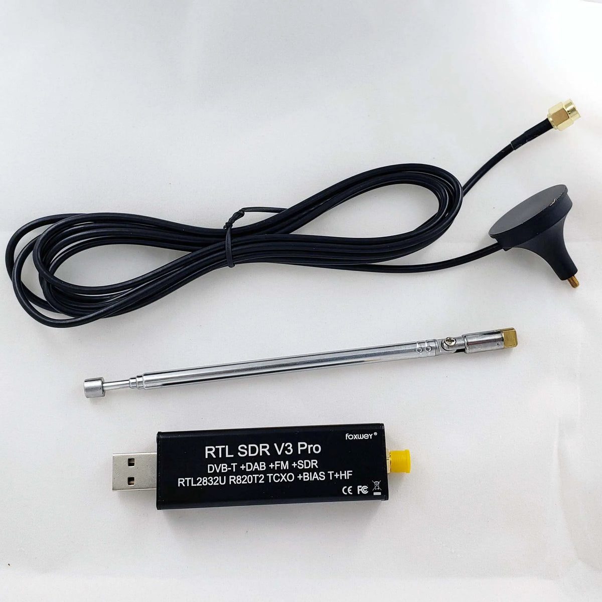 RTL SDR receiver V3 Pro  with chipset RTL2832-RTL2832U R820t2 for Ham radio SDR  RTL   for 500 Khz-2 GHz UHF VHF HF AM FM