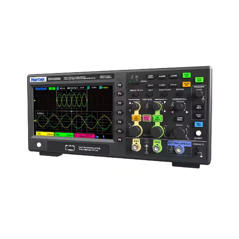 Hantek Lab Digital oscilloscope DSO2C20/2C35/2C50/2D20/DSO2D35/DSO2D205 200/350/500MHz 2Gsa/s 2CH/2CH+1CH desktop oscilloscope