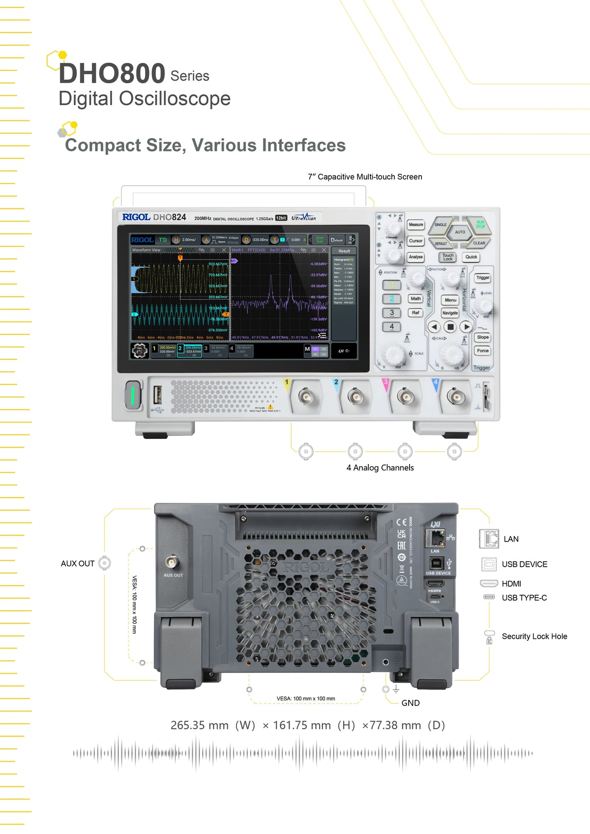 RIGOL Digital Oscilloscope DHO802 DHO804 DHO812 DHO814