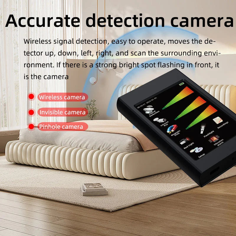 T68 Anti Surveillance Intelligent Detector Infrared Hotel Camera Detector Vibration Burglar Alarm Vehicle GPS Detection
