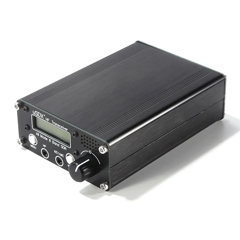 HOT USDR USDX+Plus V2 8-Band SDR Transceiver HF SSB QRP LCD with Display Speaker Microphone HF Transceiver with EU Plug