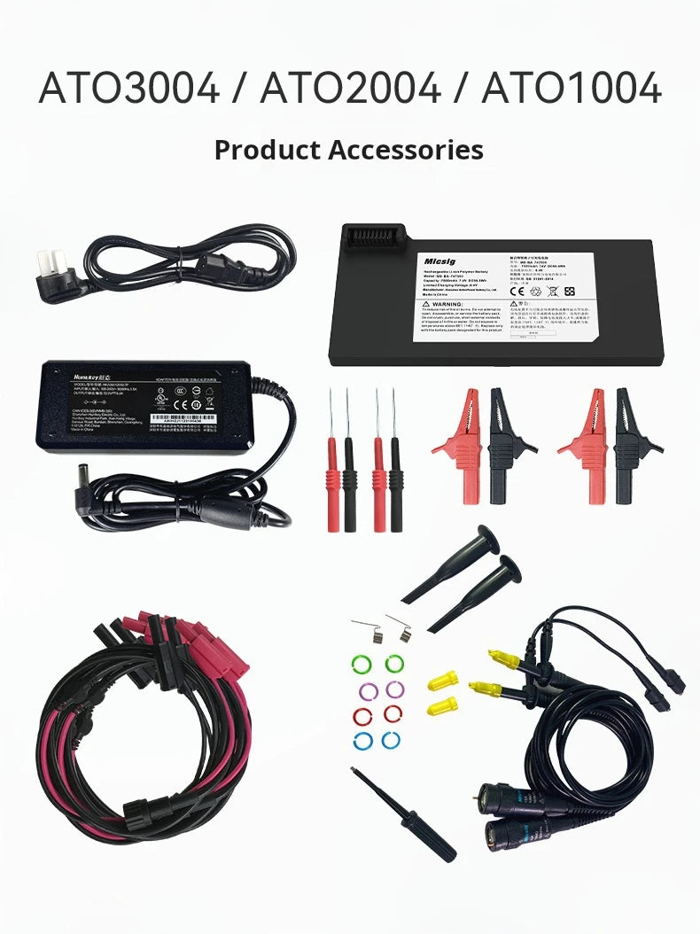 Micsig Automotive Oscilloscope Full Touchscreen Digital Tablet ATO Series1004 2002 3004 100/ 200 MHz 300MHz 2 Channels 4Channels