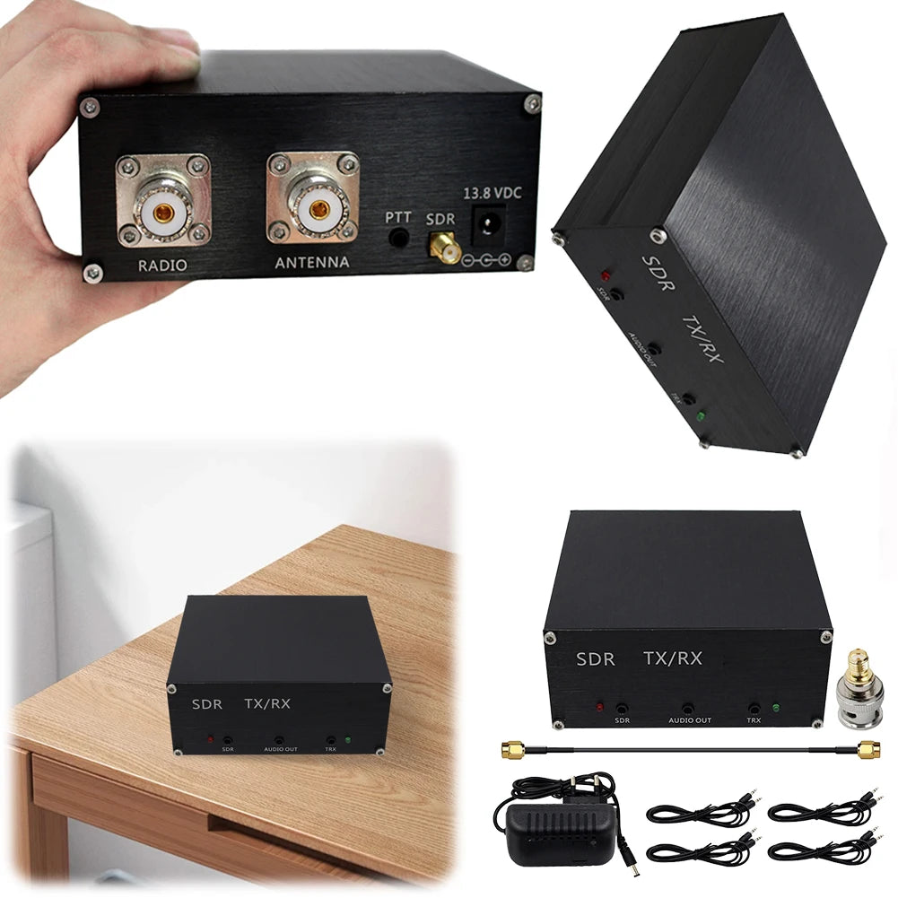 DC 160MHz 100W Portable SDR Transceivers with Host Power Cord Antenna Sharer TR Switch Box Practical Signal Equipment Accessory