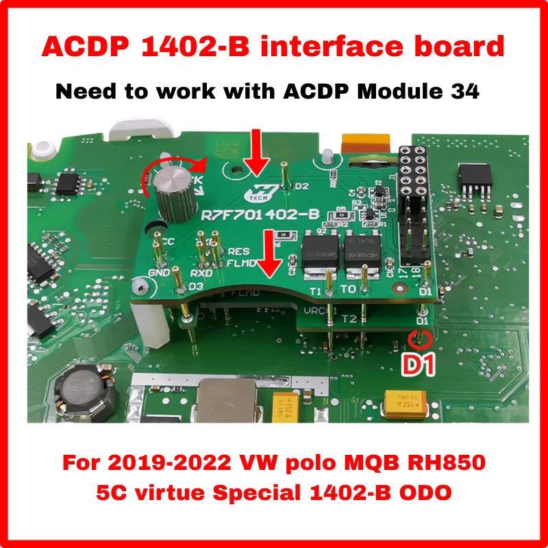 Mini ACDP2 2025 MQB Package with Module 33/34 for VW MQB48 & RH850 Key 5A Programming 5A 5C Mileage Correction