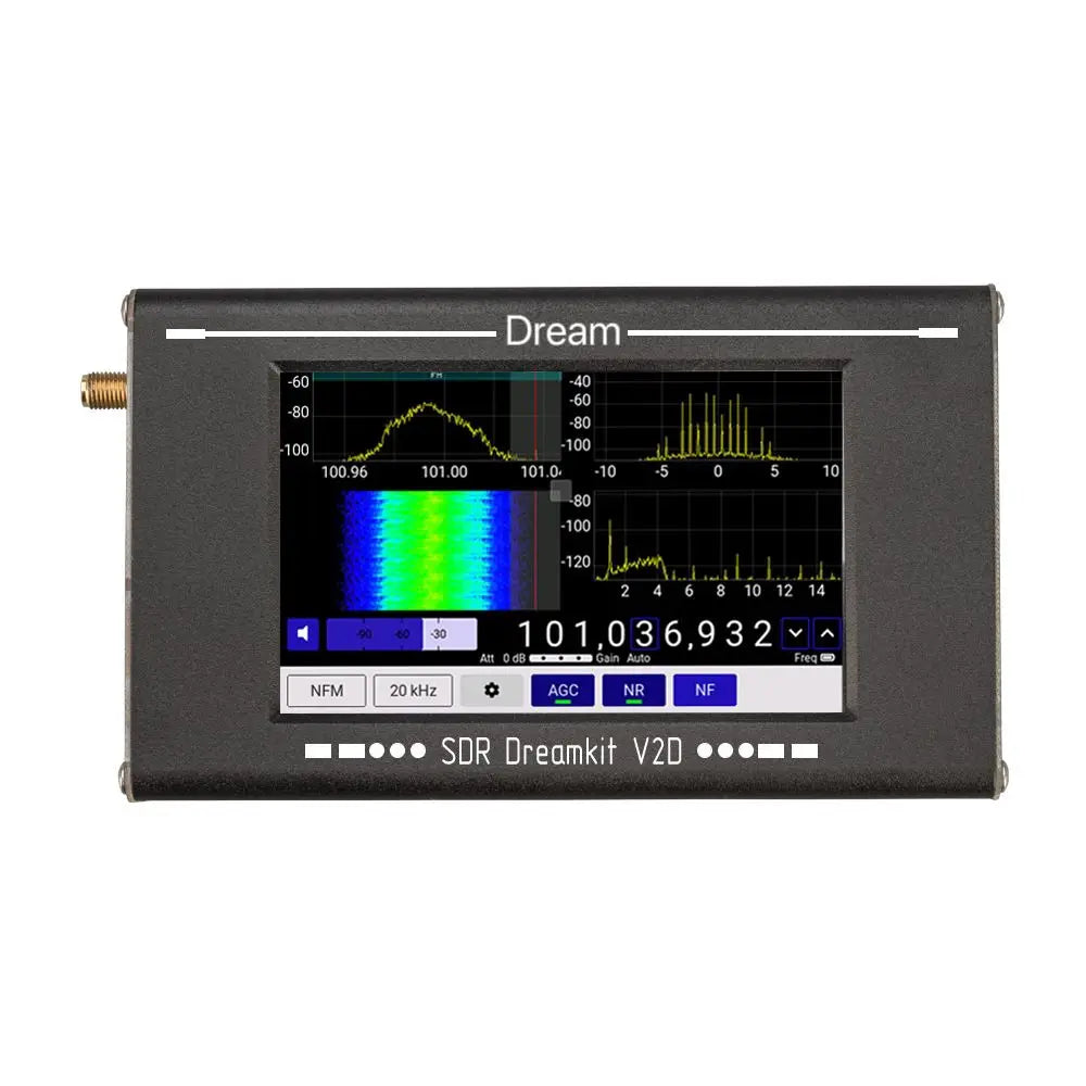New Dreamkit V2D Digital All Band SDR Receiver 100kHz-2800MHz HAM Radio with 4” Touchscreen Portable Spectrum Analyzer&Scanner