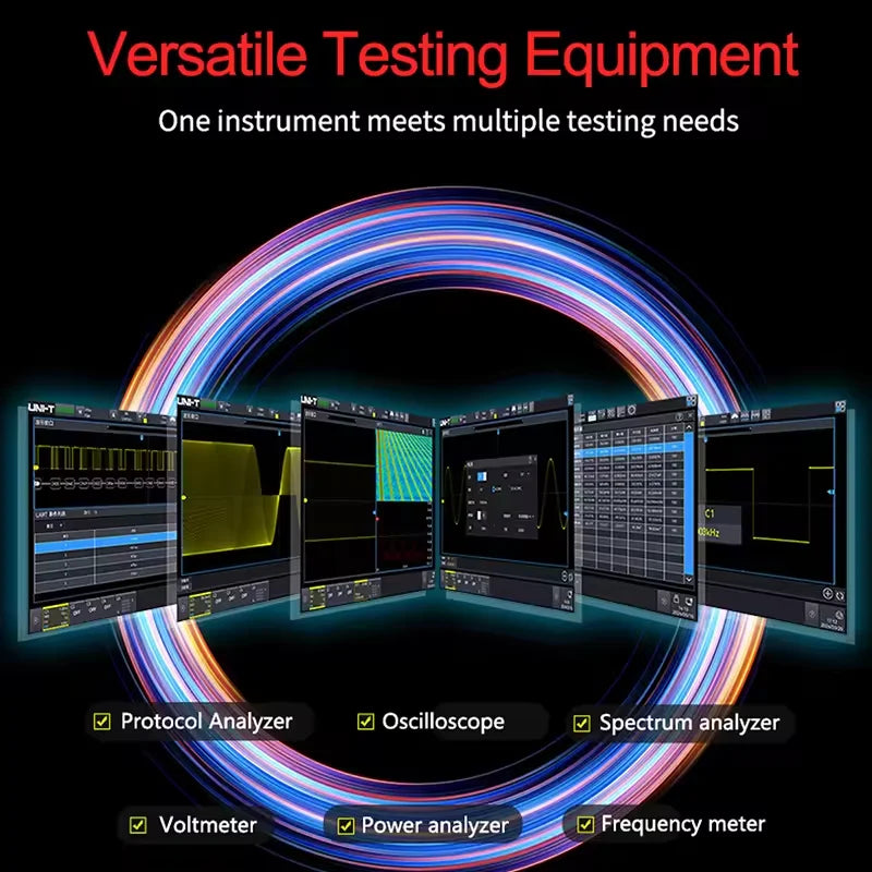 UNI-T UPO1000HD Series 12bit High-Res Oscilloscope | 150MHz 2/4CH with Power Analysis | UART/I2C/SPI/CAN/LIN Decoding