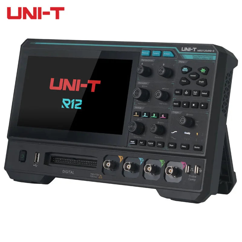 UNI-T MSO1000HD-S 12bit High-Res Oscilloscope | 150M/250MHz 4CH 2.5GSa/s | Bode plot Analyzer&CAN-FD, LIN, UART,I2C,SPI Decoding