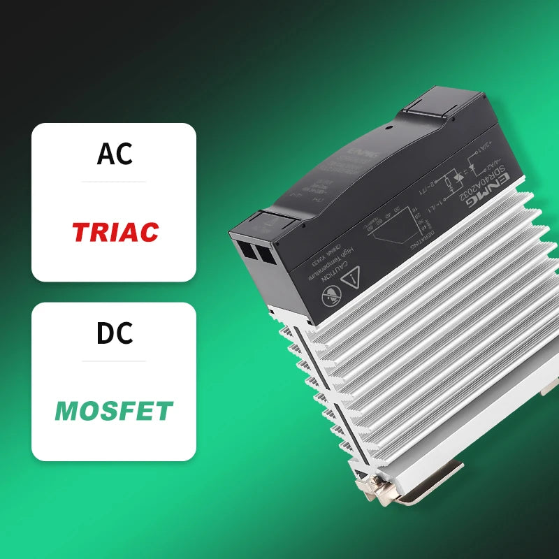ENMG SDR25A2032 Solid State Relay SSR 25A 5/12/24VDC Control 220VAC Load DIN Rail Mount Optocoupler Isolation Enhanced Heat Diss