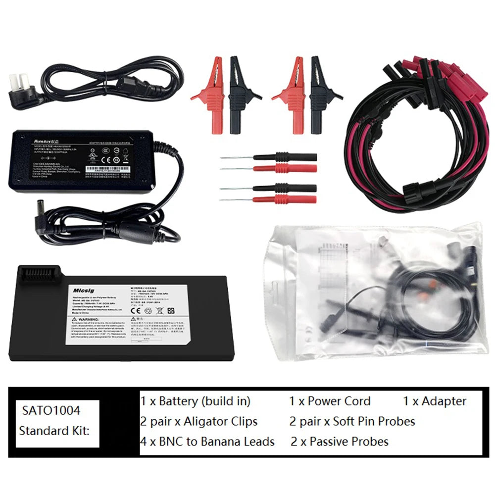 Micsig Digital Oscilloscope TO1104 100MHz 4CH 28Mpts portable oscilloscopes Automotive touchscreen  diagnostic STO1104 SATO1004