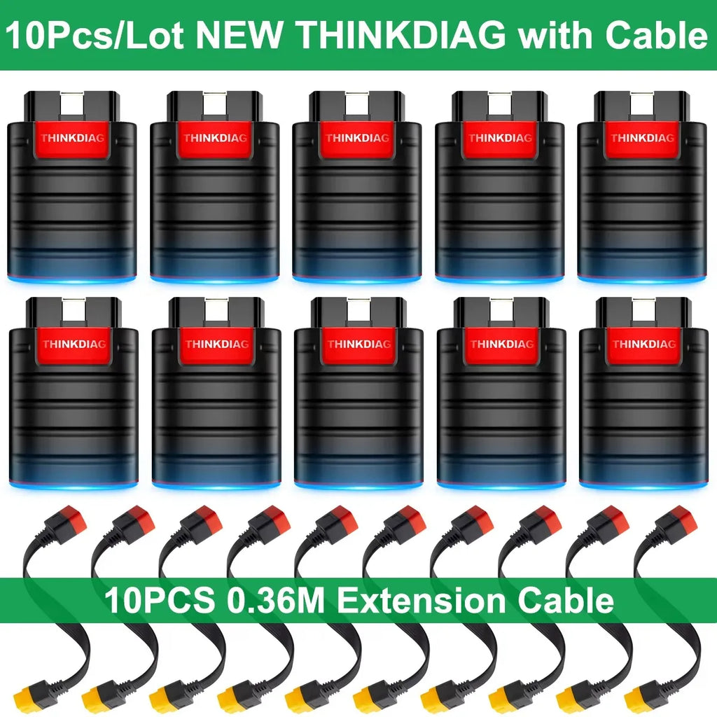 10PCS/lot THINKCAR Thinkdiag ALL System Car Diagnostic Tools 16 Resets ECU Coding Active Test 1 Year Free OBD2 Scanner Code Read