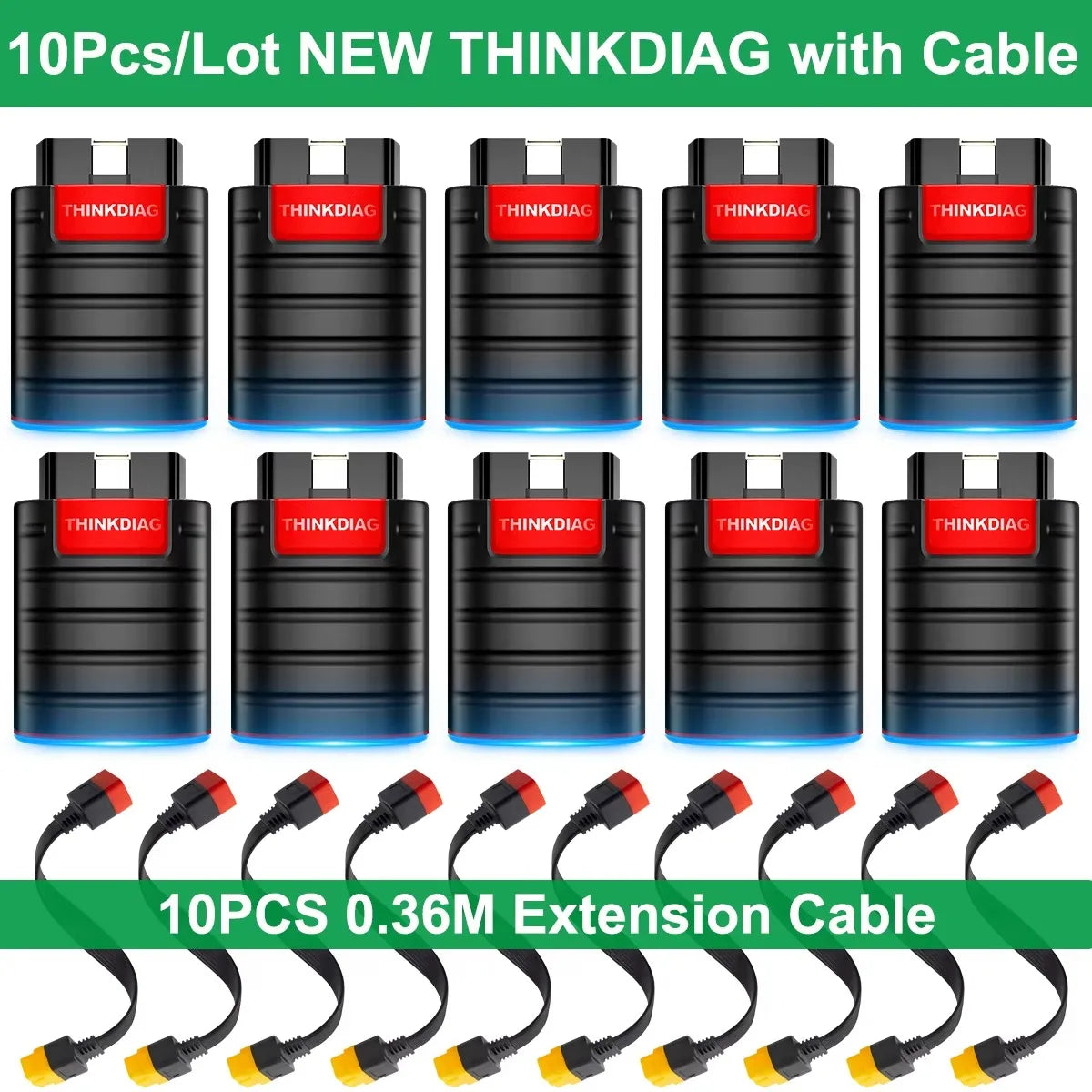 10PCS/lot THINKCAR Thinkdiag ALL System Car Diagnostic Tools 16 Resets ECU Coding Active Test 1 Year Free OBD2 Scanner Code Read