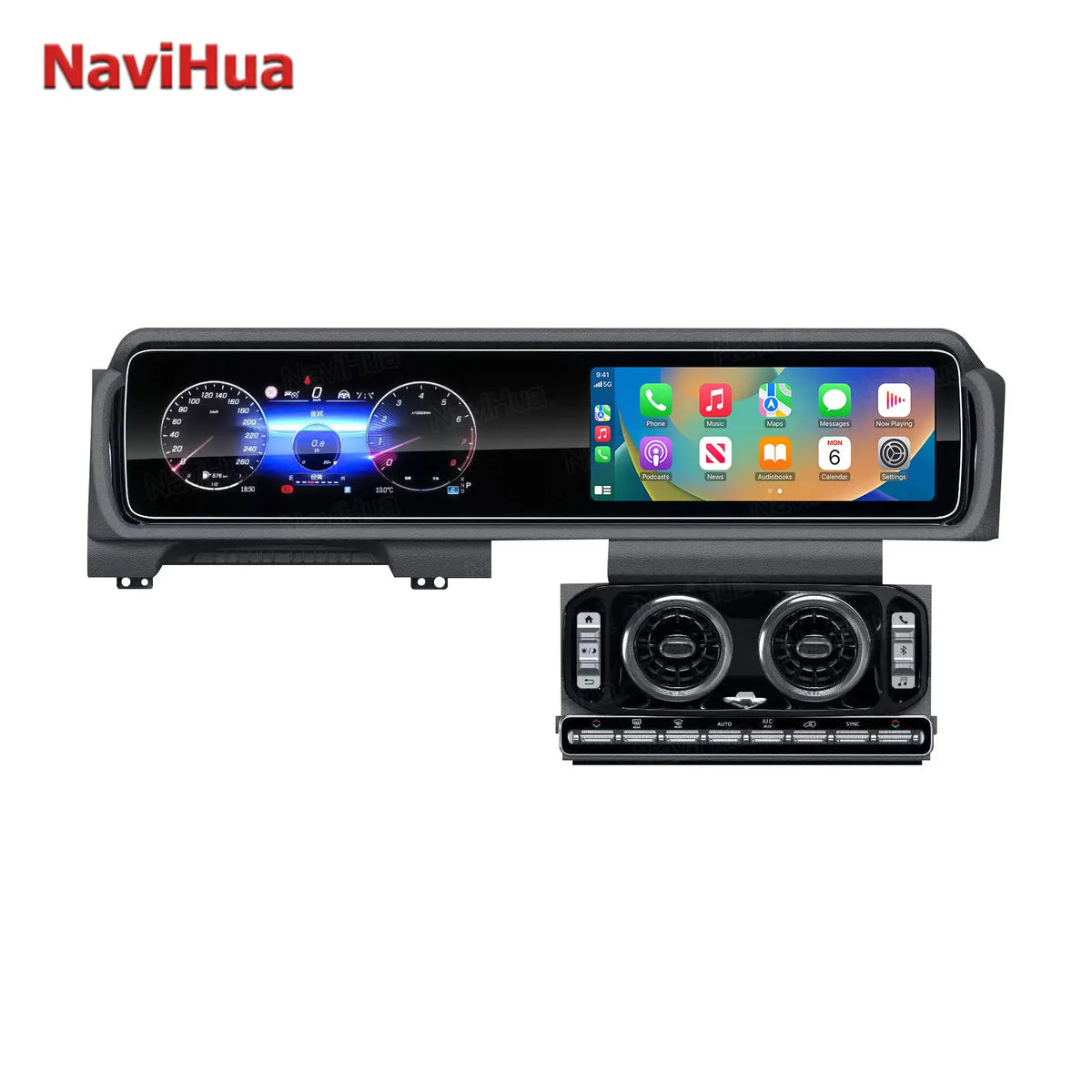 12.3" Dual Screen New Arrival For Toyota Land Cruiser LC70 LC76 Auto Speedometer Cockpit Multimedia Android Car Radio Carplay