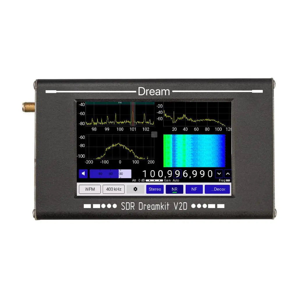 New Dreamkit V2D Digital All Band SDR Receiver 100kHz-2800MHz HAM Radio with 4” Touchscreen Portable Spectrum Analyzer&Scanner