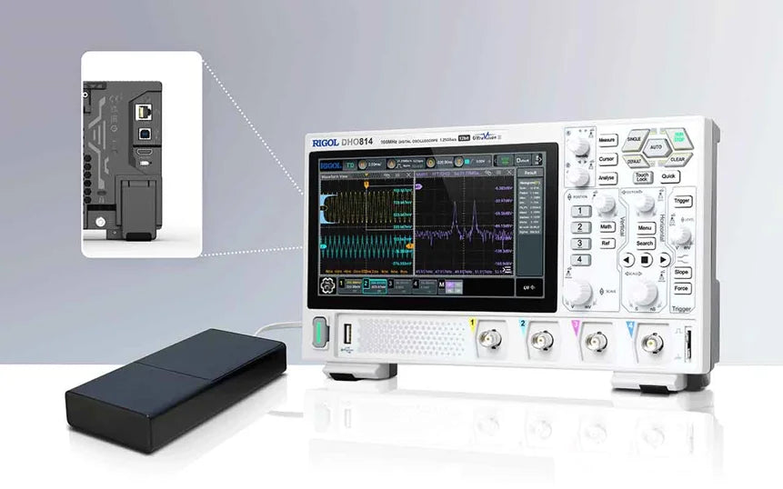 RIGOL DHO802/DHO804/DHO812/DHO814 Digital Oscilloscopes 70/100MHz 2/4Channel 25Mpts Depth