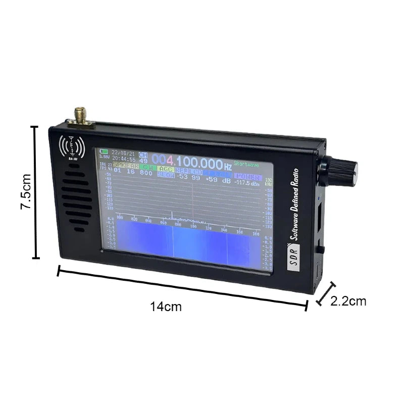 HTOOL SDR Radio Shortwave DSP Digital FM Radio Receiver Tranceiver SDR DSP Demodulation Color Display