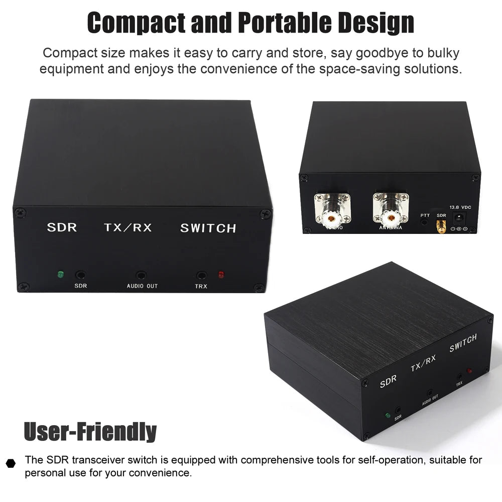 100W 160MHz Antenna Sharer SDR Transceiver TR Switching Device Gases Discharge Protecting Aluminum Alloy SDR Transceiver Switch