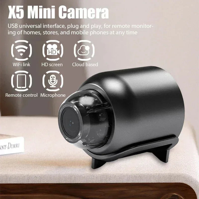 1080P New X5 Mini Camera Clear Night Vision Light weight Portable Premium Cams Motion Detection Wireless Surveillance Camera - Great Scott Gadgets