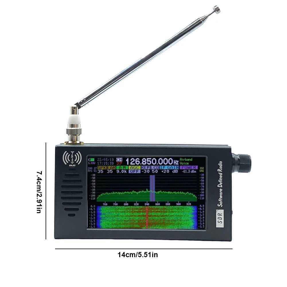 DSP SDR Radio Receiver Shortwave Radio Receiver Rechargeable Shortwave AM FM DSP Radio with Headphone Antenna Jack for Hiking