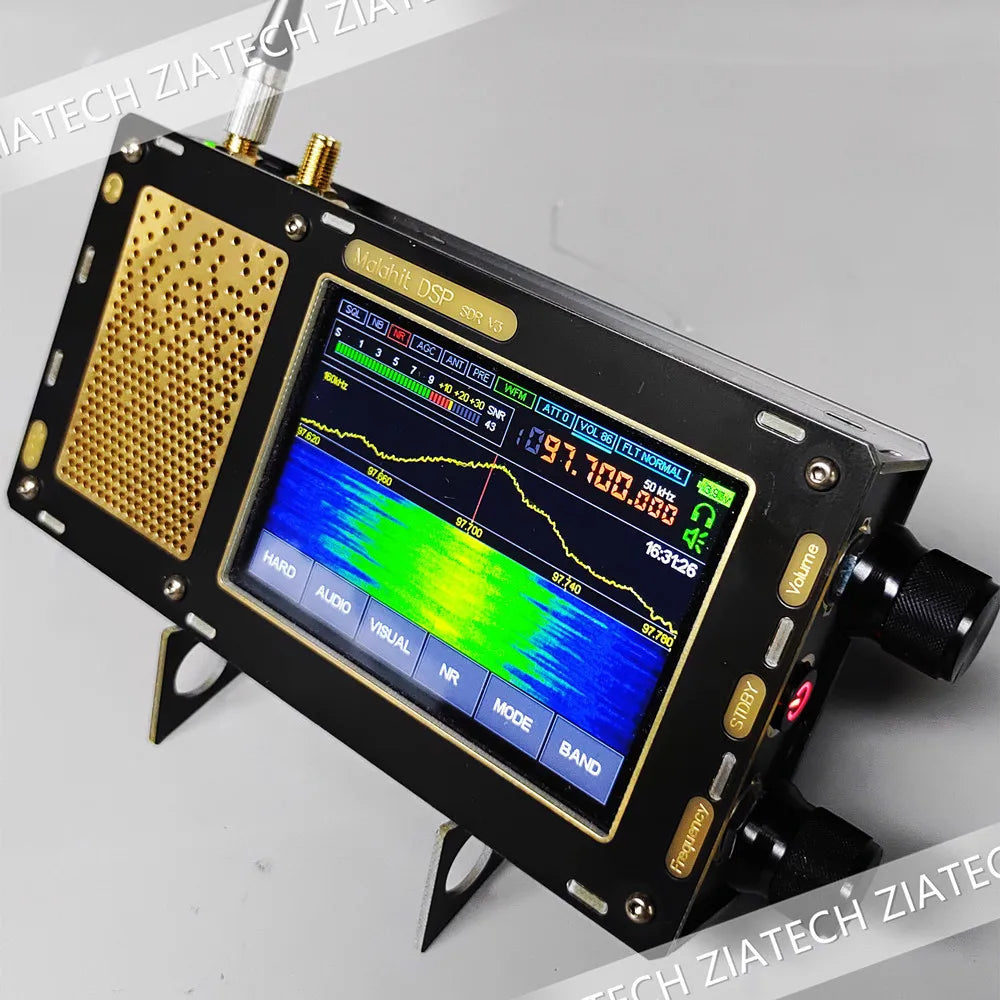 New V3 Malachite Radio Dual Antenna Latest Version 1.10D Malahit-DSP Stereo Portable 3rd Version SDR Receiver 50KHz-2GHz