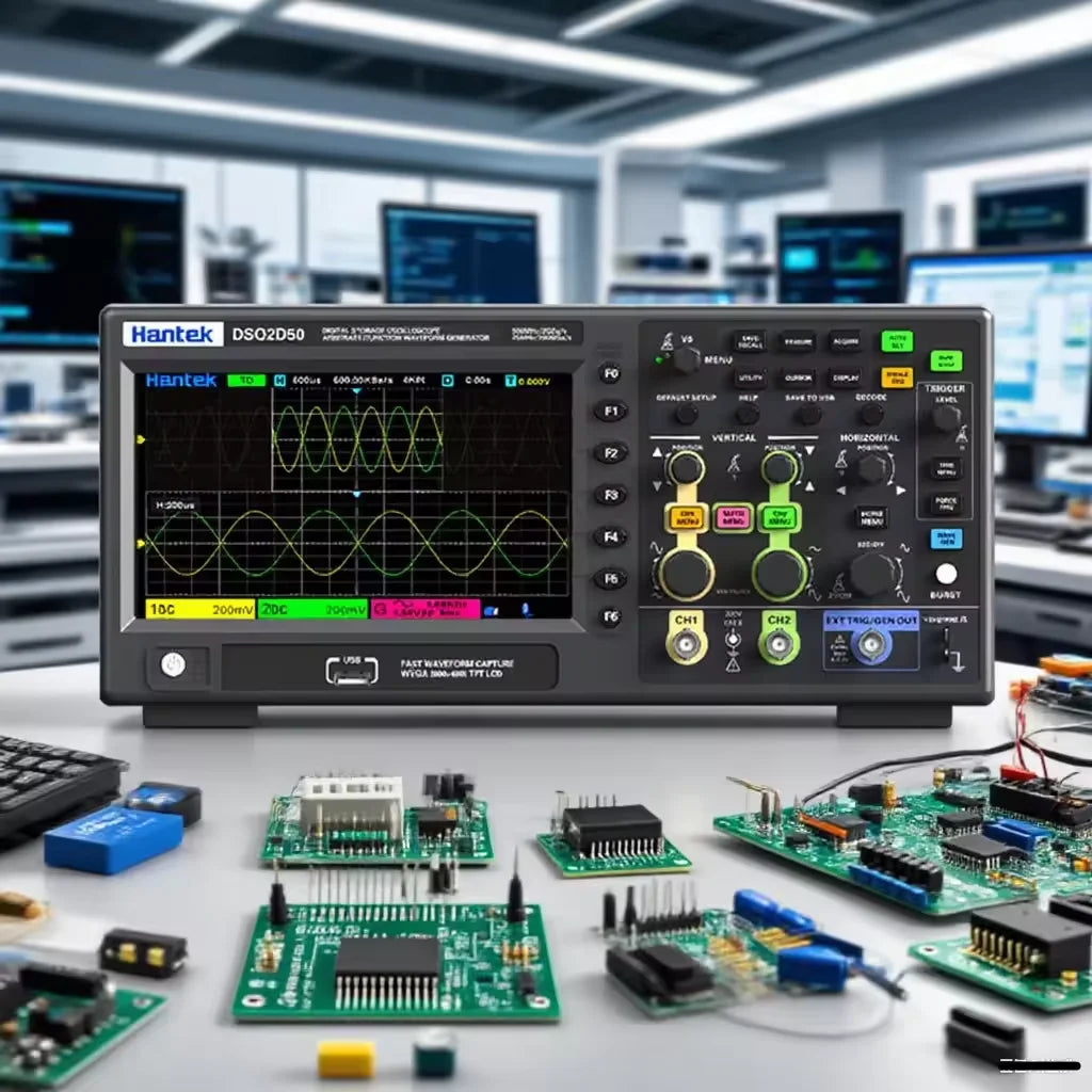 Hantek Lab Digital oscilloscope DSO2C20/2C35/2C50/2D20/DSO2D35/DSO2D205 200/350/500MHz 2Gsa/s 2CH/2CH+1CH desktop oscilloscope
