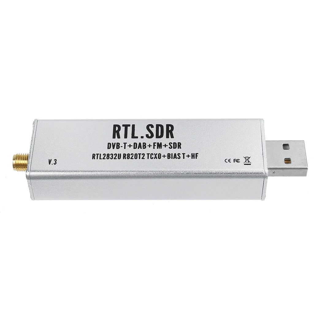 0.1MHz-1.7GHz TCXO RTL SDR Receiver R820t2 USB RTL-SDR Dongle with 0.5ppm TCXO SMA MJZSEE A300U Tester