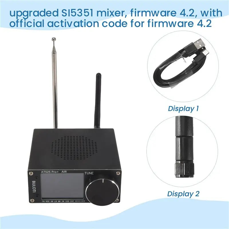 ATS25 Pro+ AIR Full Band Radio Receiver FM SW SSB MW LW AIR SDR Aviation Band Receiver Supports Bluetooth WIFI