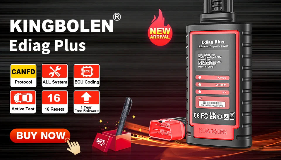 10Pcs KINGBOLEN Ediag Plus, THINKCAR THINKDIAG 2, CANFD ALL System Car Diagnostic Tool ECU Coding Bi-directional 16 Reset