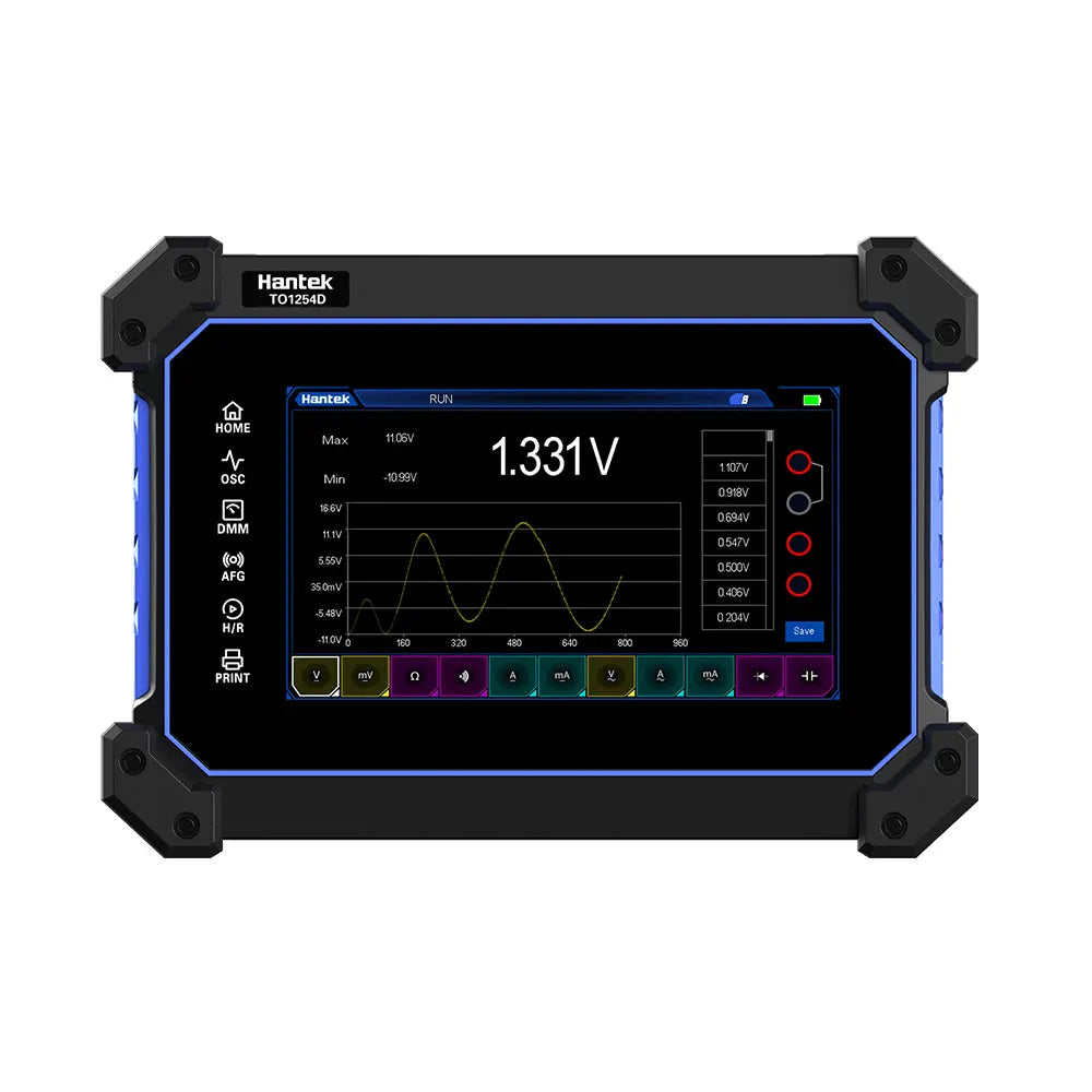 Hantek TO1254D TO1154D Touch Screen Digital Oscilloscope 4 Channels Portable USB Oscilloscopes+Signal Source +Multimeter Tester