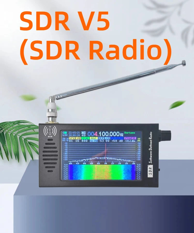 HTOOL SDR Radio Shortwave DSP Digital FM Radio Receiver Tranceiver SDR DSP Demodulation Color Display