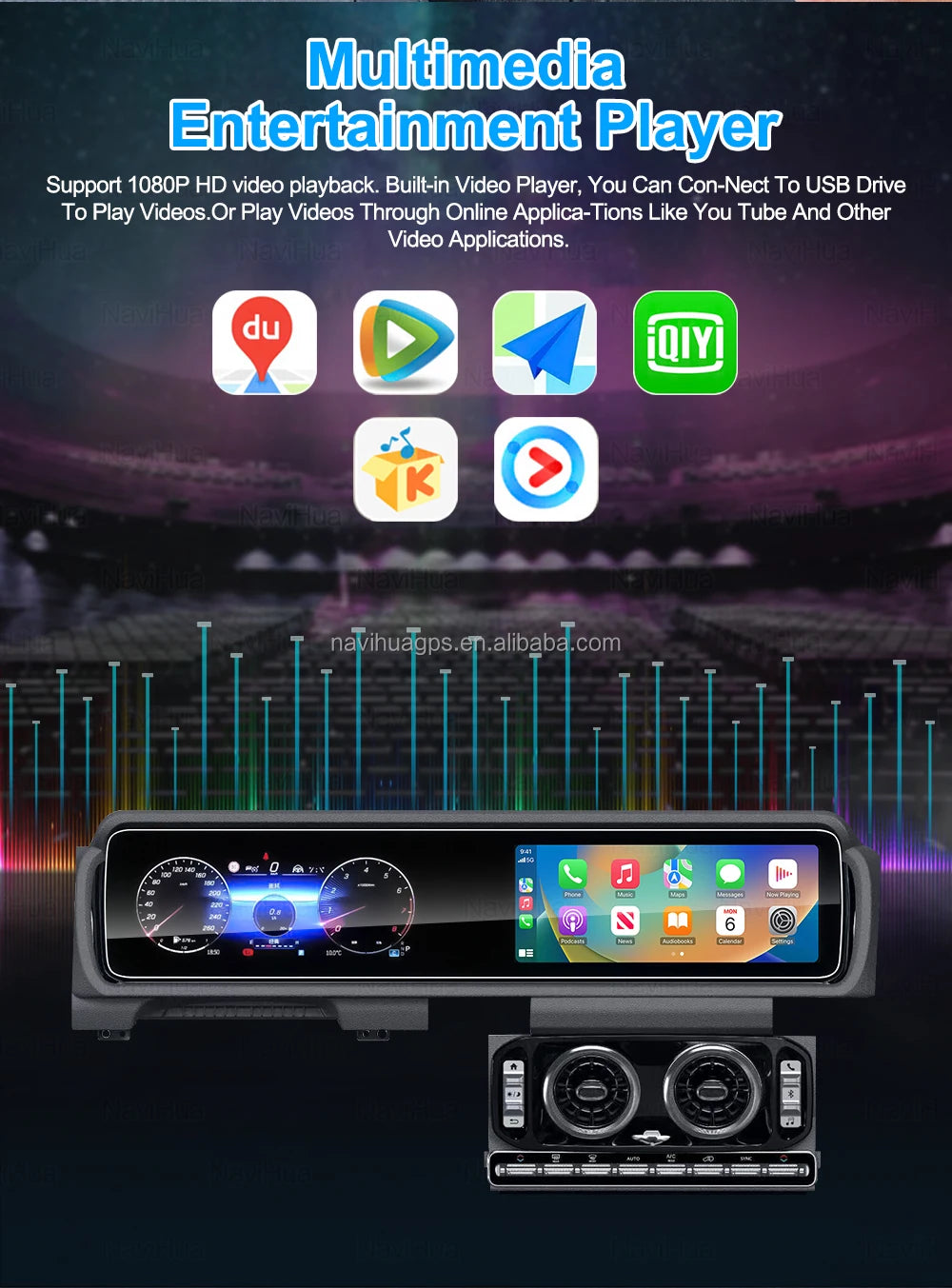 12.3" Dual Screen New Arrival For Toyota Land Cruiser LC70 LC76 Auto Speedometer Cockpit Multimedia Android Car Radio Carplay