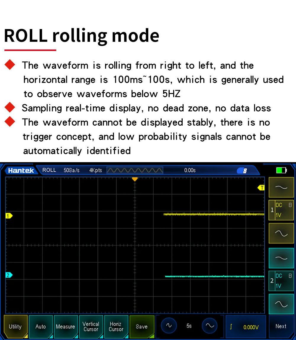 【Hantek Official Genuine】4-channel portable handheld touch screen digital oscilloscope TO1154C/1204C/1254C/1154D/1204D/1254D