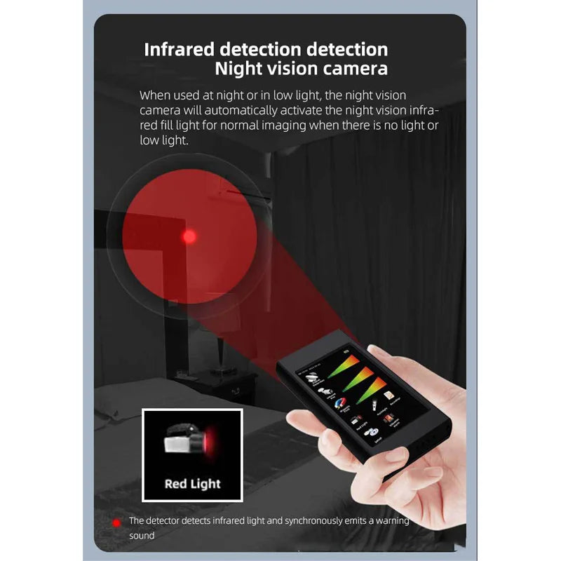 T68 Anti Surveillance Intelligent Detector Infrared Hotel Camera Detector Vibration Burglar Alarm Vehicle GPS Detection