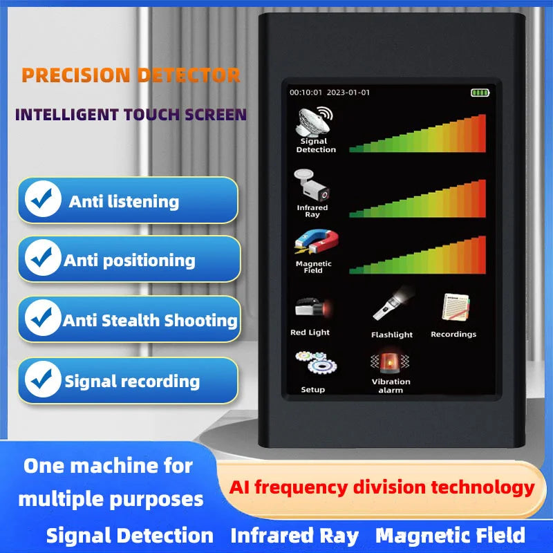 T68 Anti Surveillance Intelligent Detector Infrared Hotel Camera Detector Vibration Burglar Alarm Vehicle GPS Detection