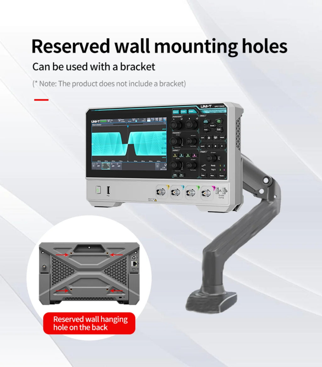 UNI-T Oscilloscope UPO1154HD UPO1082HD 2/4 Channels 1.25GSa/s High-Resolution Osciloscopio 80/150MHz Bandwidth 12-bit ADC Sampe