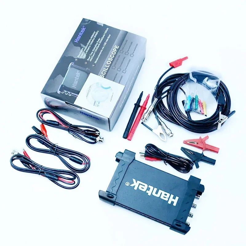 hantek 6074BE/6254BE Automobile Oscilloscope 4-channels Portable USB Virtual Oscilloscope Link PC Android Phone Tablet