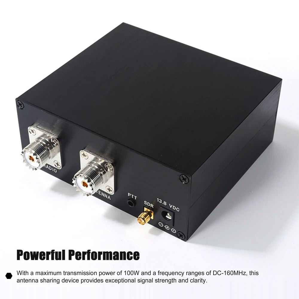 100W 160MHz Antenna Sharer SDR Transceiver TR Switching Device Gases Discharge Protecting Aluminum Alloy SDR Transceiver Switch