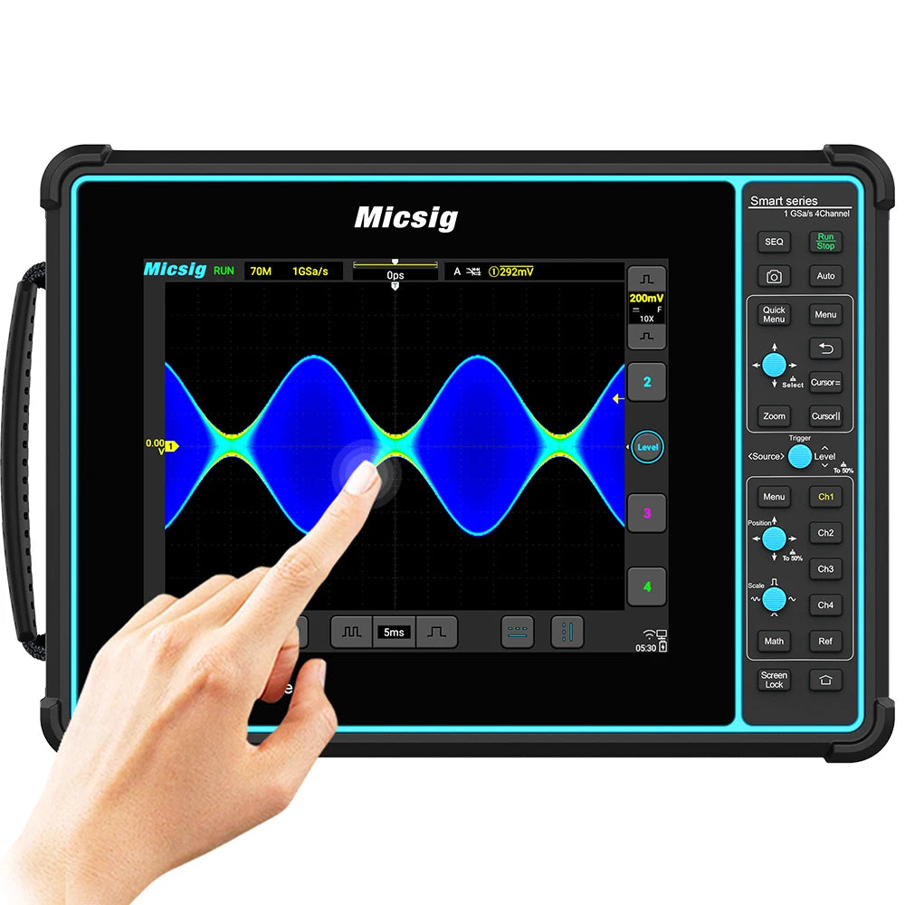 Micsig Digital Oscilloscope TO1104 100MHz 4CH 28Mpts portable oscilloscopes Automotive touchscreen  diagnostic STO1104 SATO1004