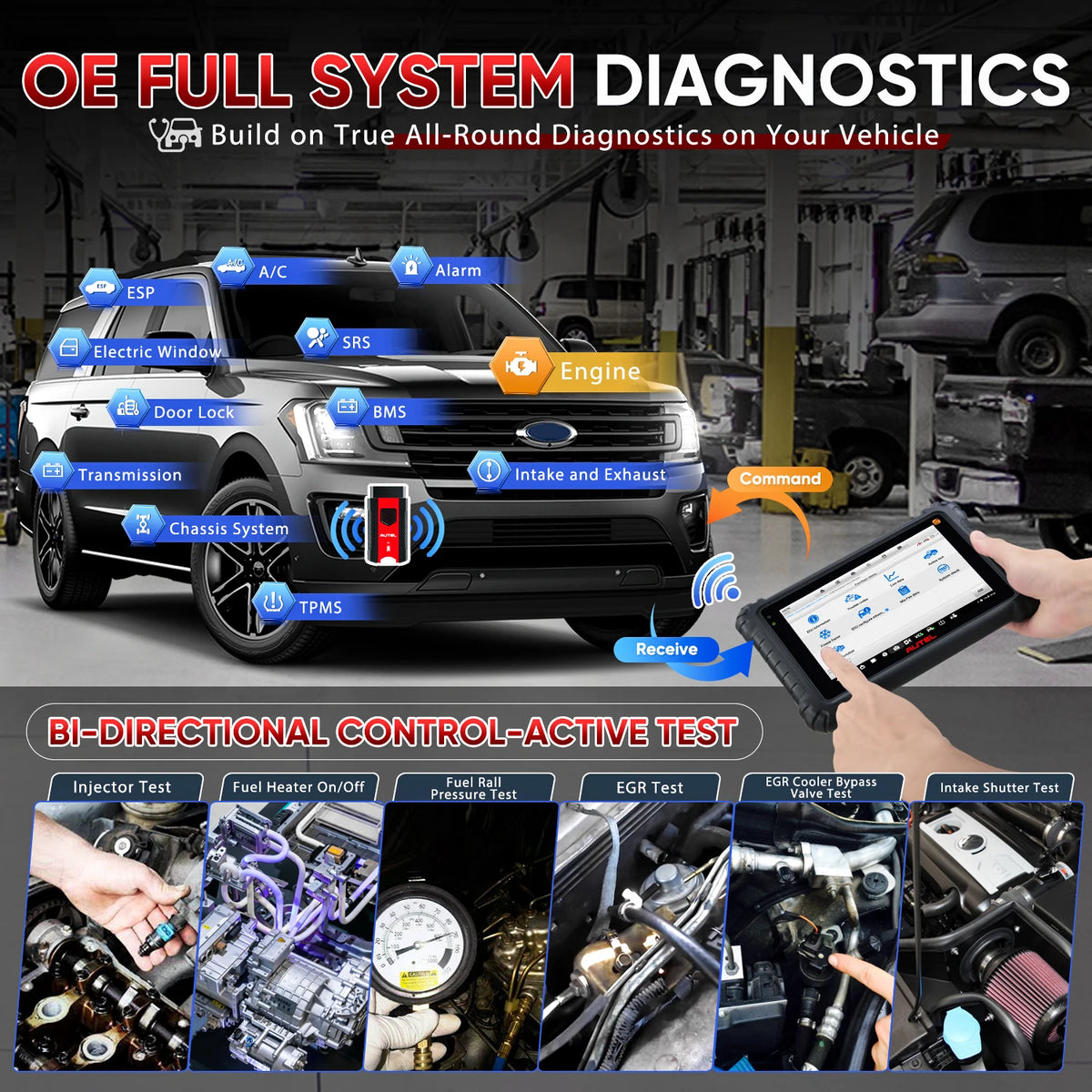 Autel MaxiCOM MK906S Pro2-TS MK906S Pro-TS Auto TPMS Programming Diagnostics Tool ECU Coding All Systems OBD2 Diagnosis Scanner