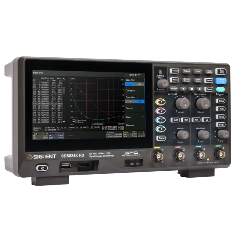 Siglent SDS804/814/824X HD Digital Oscilloscope 70-200MHz Bandwidth 2G Sample Rate Lab-Grade Handheld Portable Oscilloscope