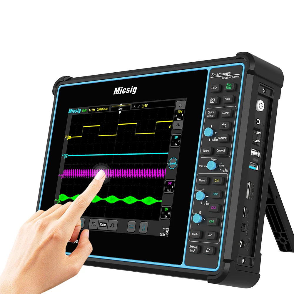 Micsig Digital Oscilloscope TO1104 100MHz 4CH 28Mpts portable oscilloscopes Automotive touchscreen  diagnostic STO1104 SATO1004